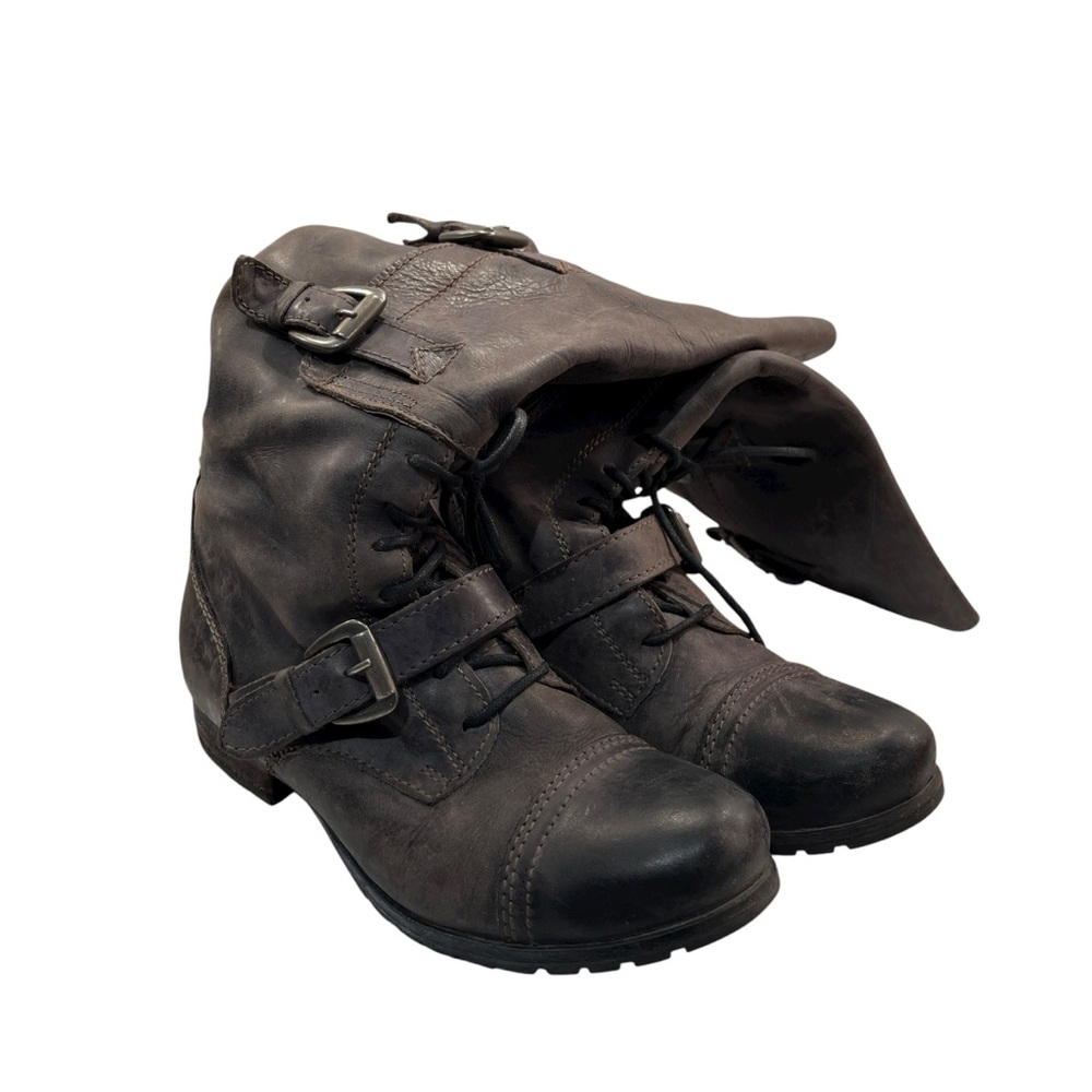 Steve Madden Military Style Dark Grey Tall Boots Size 7